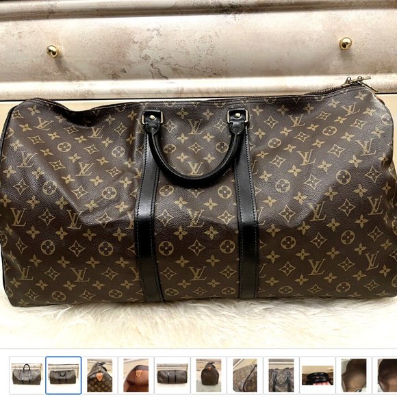 Gorgeous Authentic Louis Vuitton Macassar Monogram Keepall 45 B